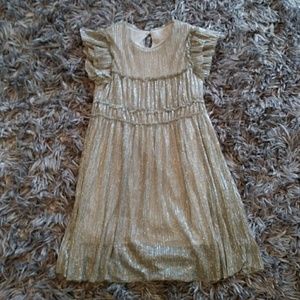 Zara metallic girls dress